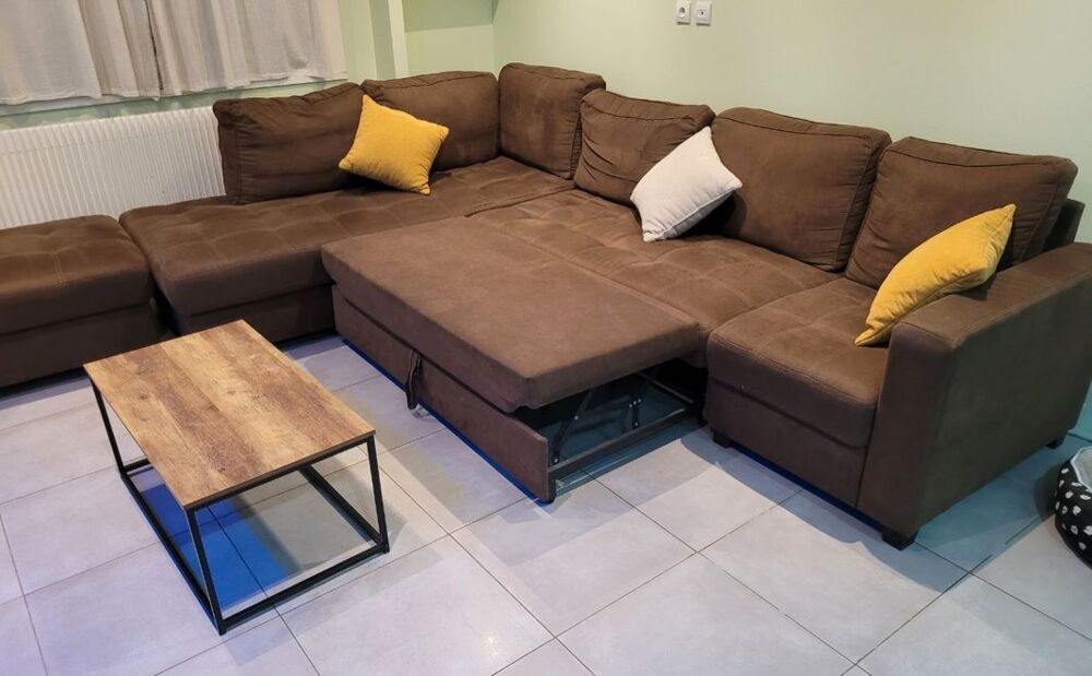 canap&eacute; 6/8 places + pouf Meubles