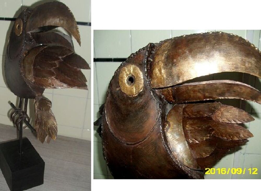 Sculpture en m&eacute;tal grand Toucan 