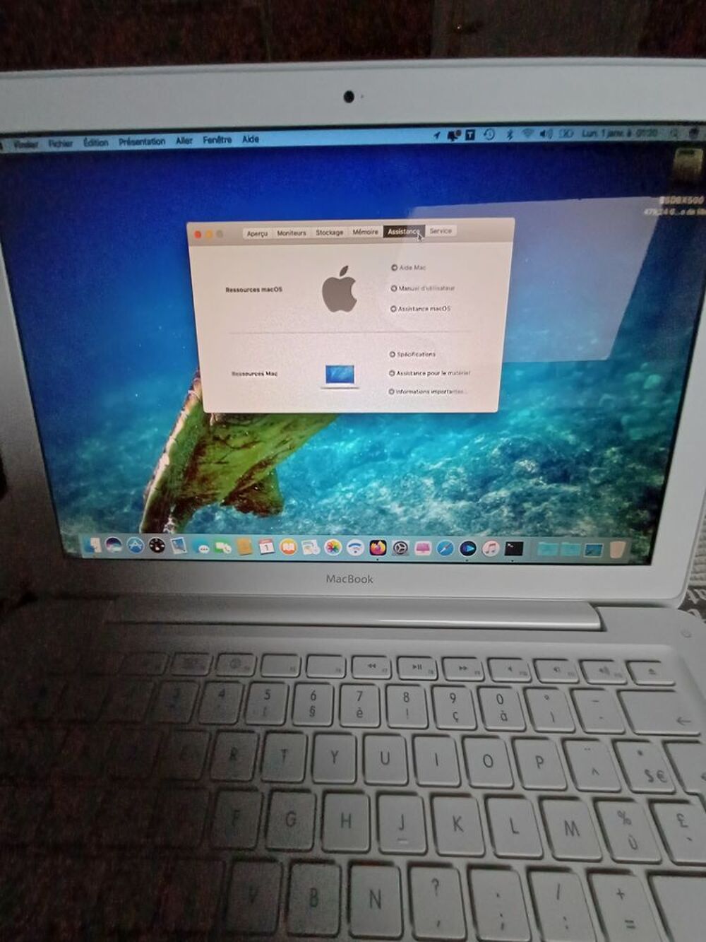 Portable Macbook A1342 Disque dur SSDB 500Go Neuf 8 go M&eacute;moi Matériel informatique