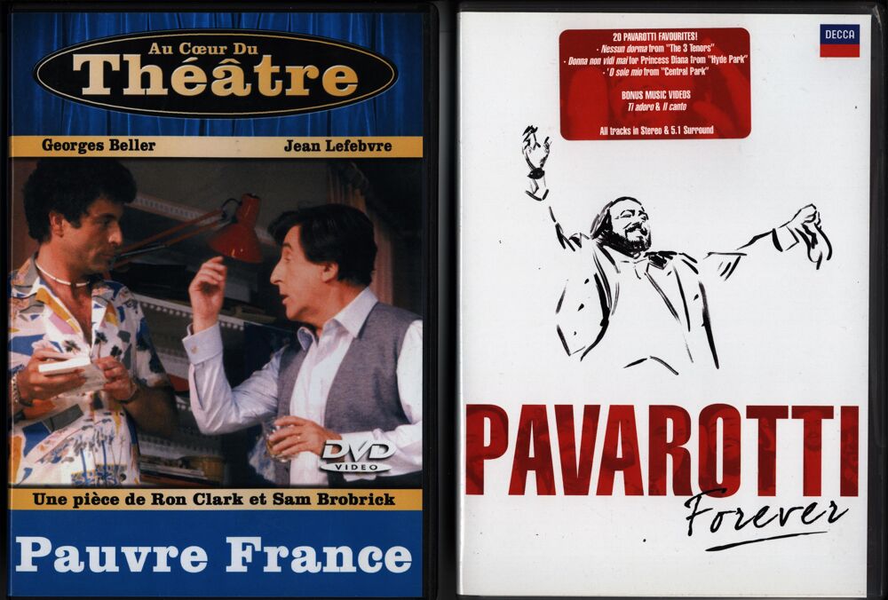 Lot de 4 DVD originaux
DVD et blu-ray
