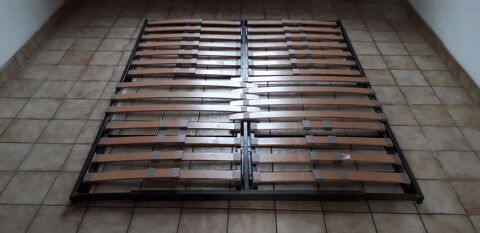 SOMMIER A LATTES REGLABLE EN LARGEUR 140 OU 160 X 190. 50 Fr�vent (62)