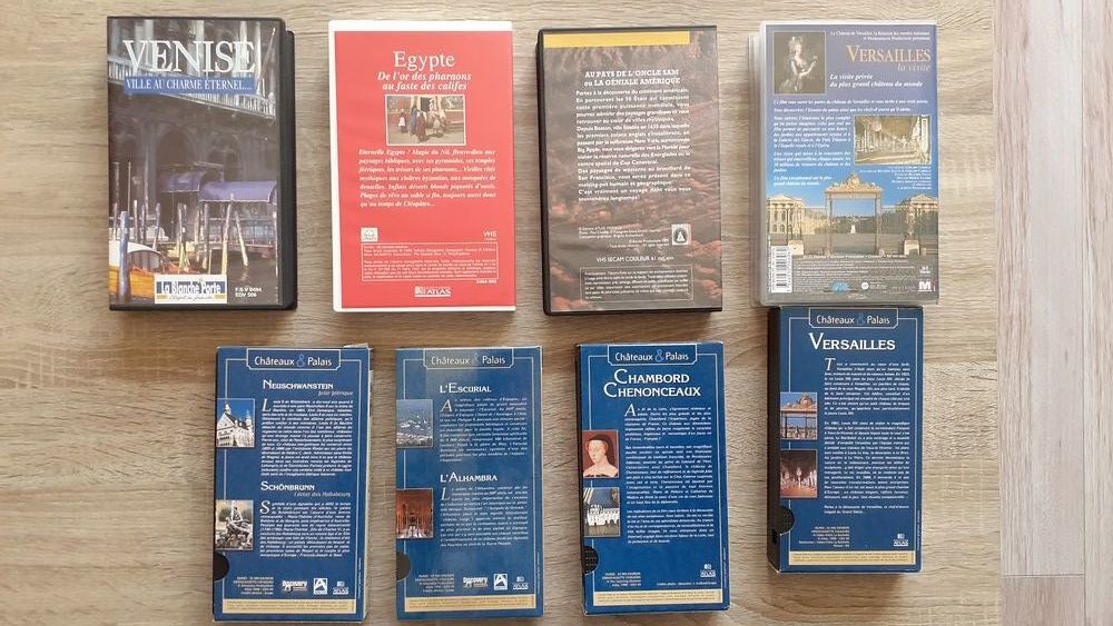 8 Cassettes VHS diverses (Versailles, etc... )
Photos/Video/TV
