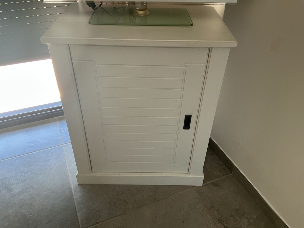 Meuble t&eacute;l&eacute; blanc Meubles