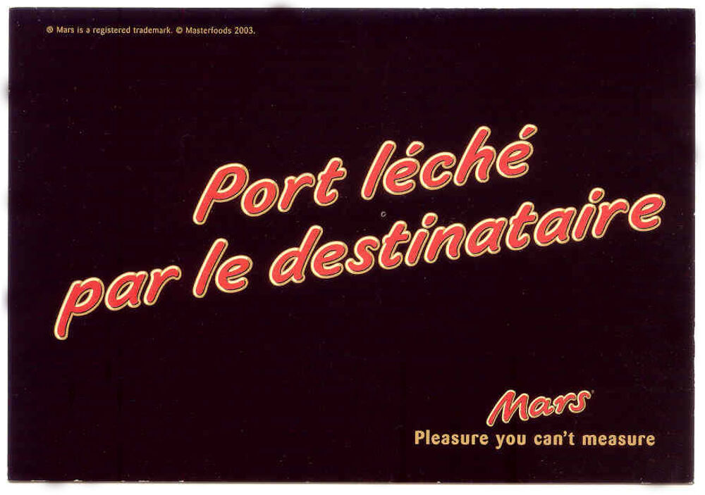 Carte postale Mars 50cts 
