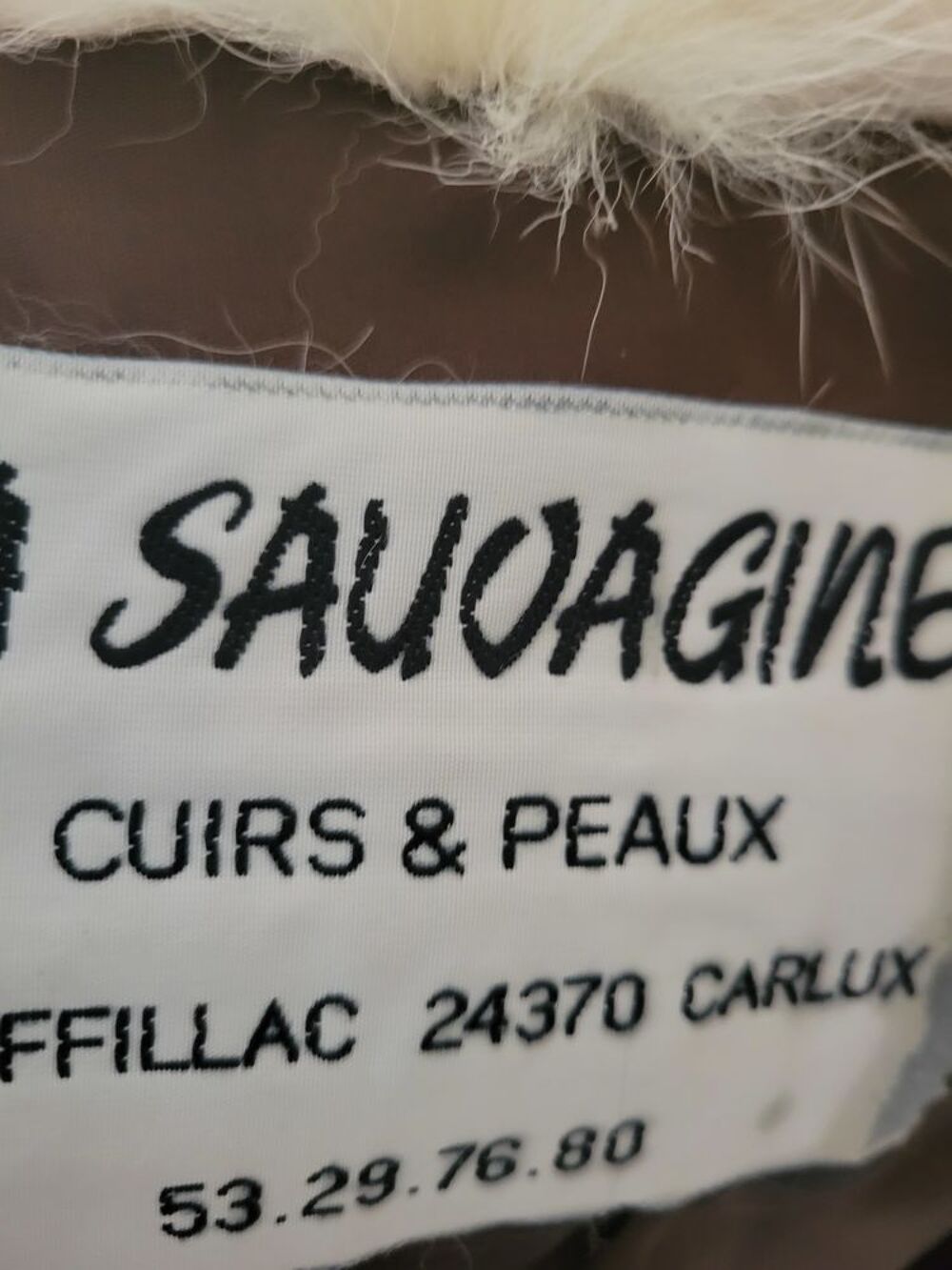 Veste en fourrure marque la sauvagine taille44 Vêtements