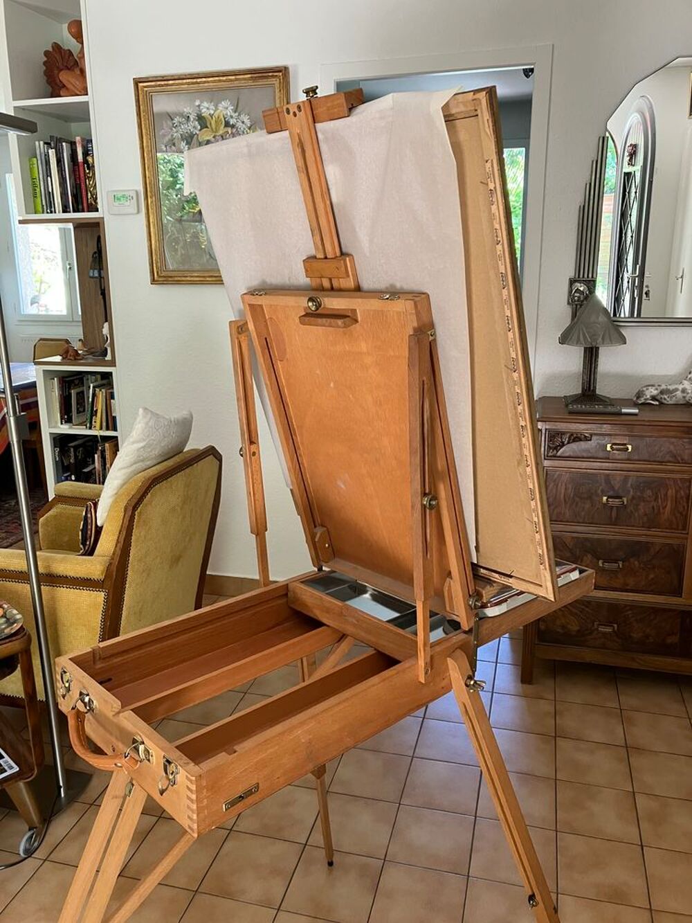 Chevalet peintre en bois Décoration