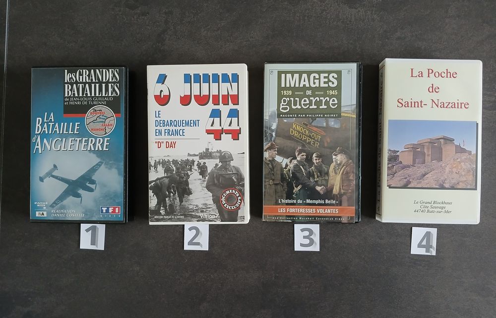 CASSETTES K7 VHS GUERRE 1939-1945 Photos/Video/TV
