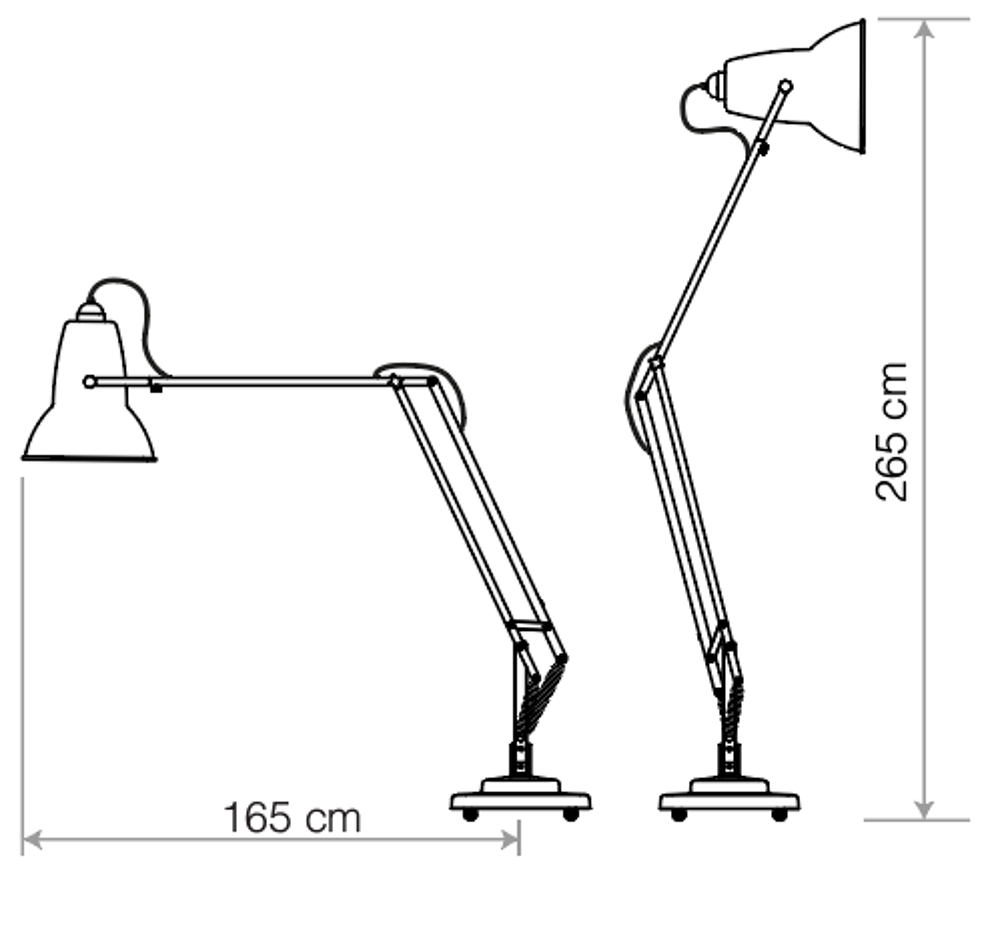 Tr&egrave;s haut lampadaire ANGLEPOISE Original 1227 Giant.lampe lu Décoration