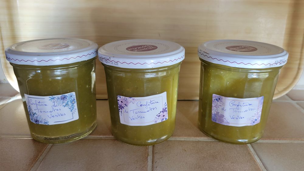 CONFITURE DE FIGUE- MIRABELLE - CERISE OU TOMATE VERTE BIO Cuisine
