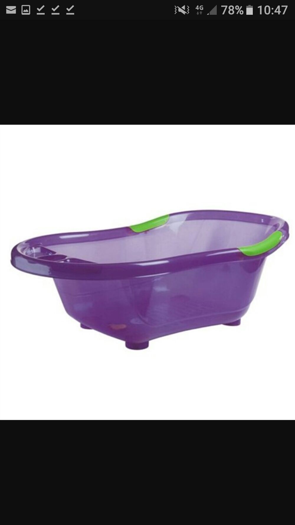 baignoire sur pied mauve Puériculture