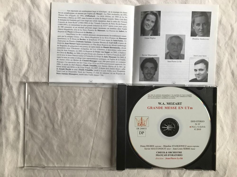 CD Mozart Grande Messe En Ut Mineur, KV 427, Compl&eacute;t&eacute;e CD et vinyles