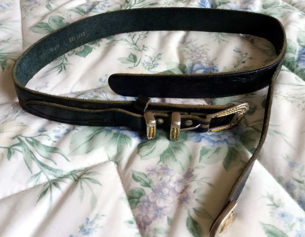 Ceinture en cuir noir Maroquinerie