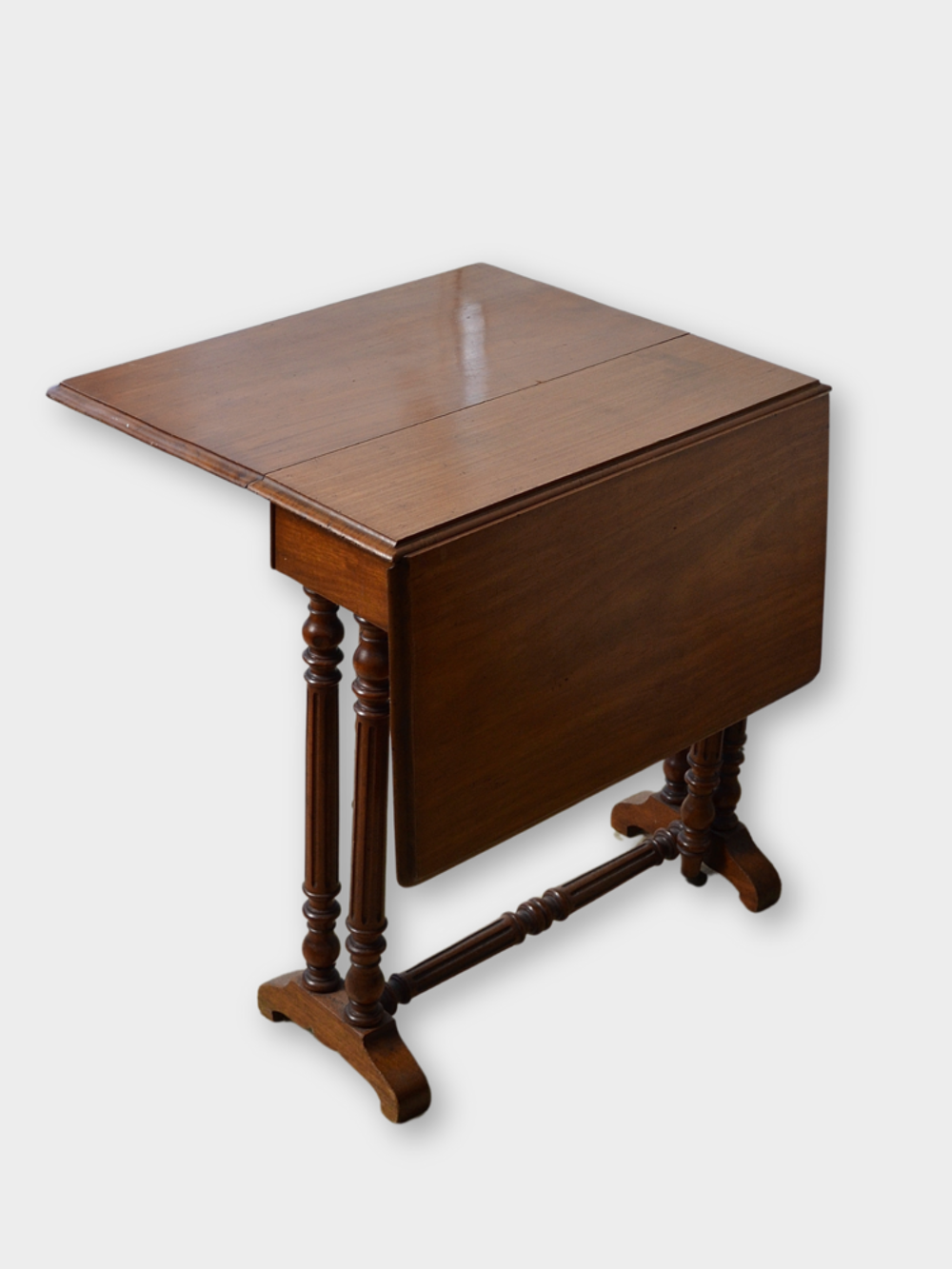 Petite table d'appoint &agrave; volets en Acajou XIXe Meubles