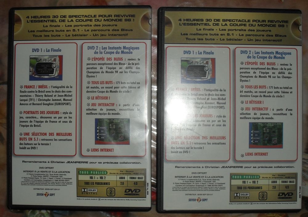 FRANCE 98 La Coupe du Monde du Si&egrave;cle en 2 dvd DVD et blu-ray