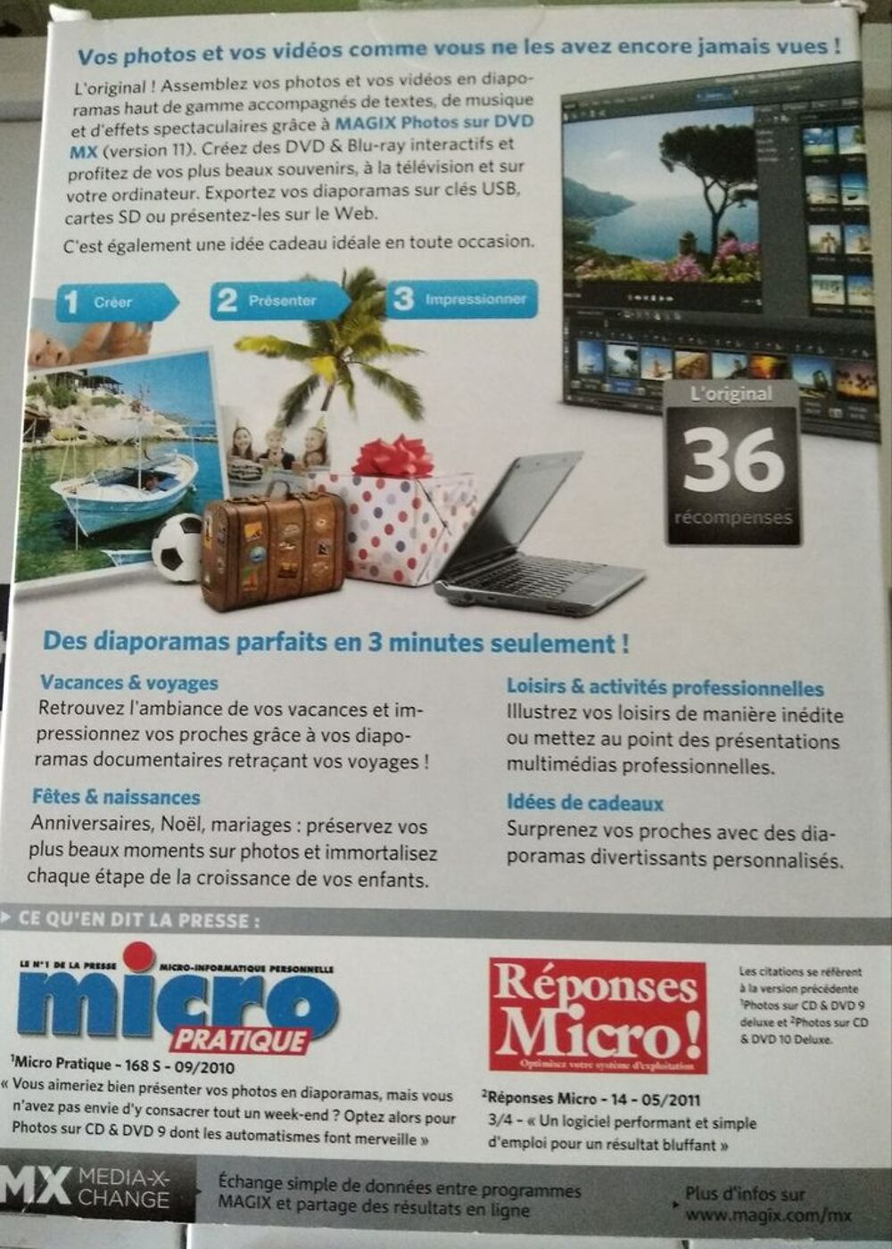 MAGIX photos sur DVD MX version 11 Matériel informatique