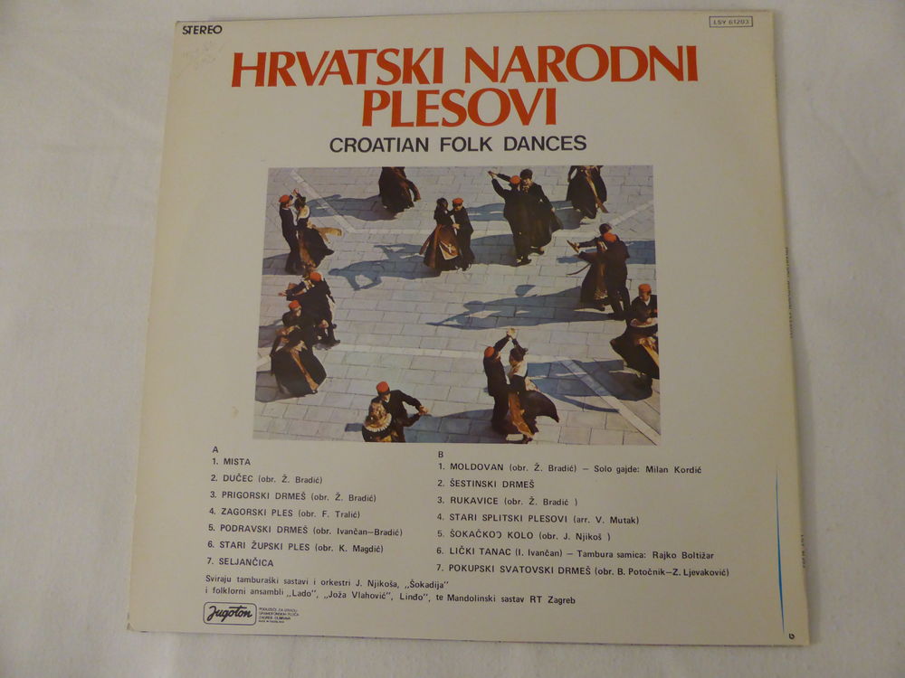 Disque Vinyle 33 Tours HRVATSKI NARODNI PLESOVI CD et vinyles