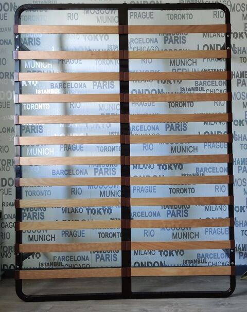 Sommier  lattes avec pieds 140 cm avec matelas 30 Saint-Genis-Laval (69)