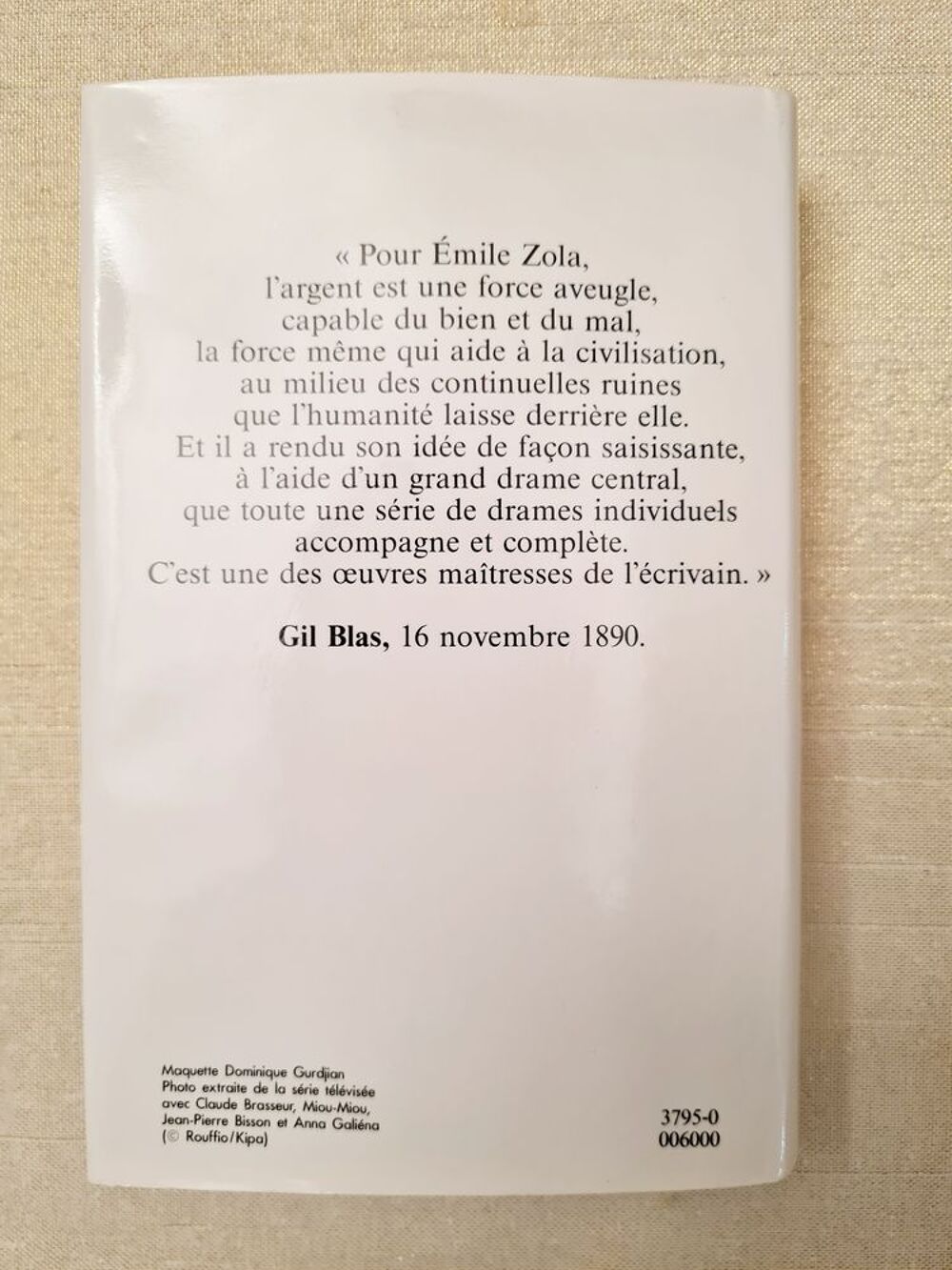 L'argent ZOLA Livres et BD
