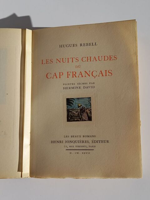 Livre rare, Les nuits chaudes du cap fran�ais. illustr� de P 95 Saumur (49)