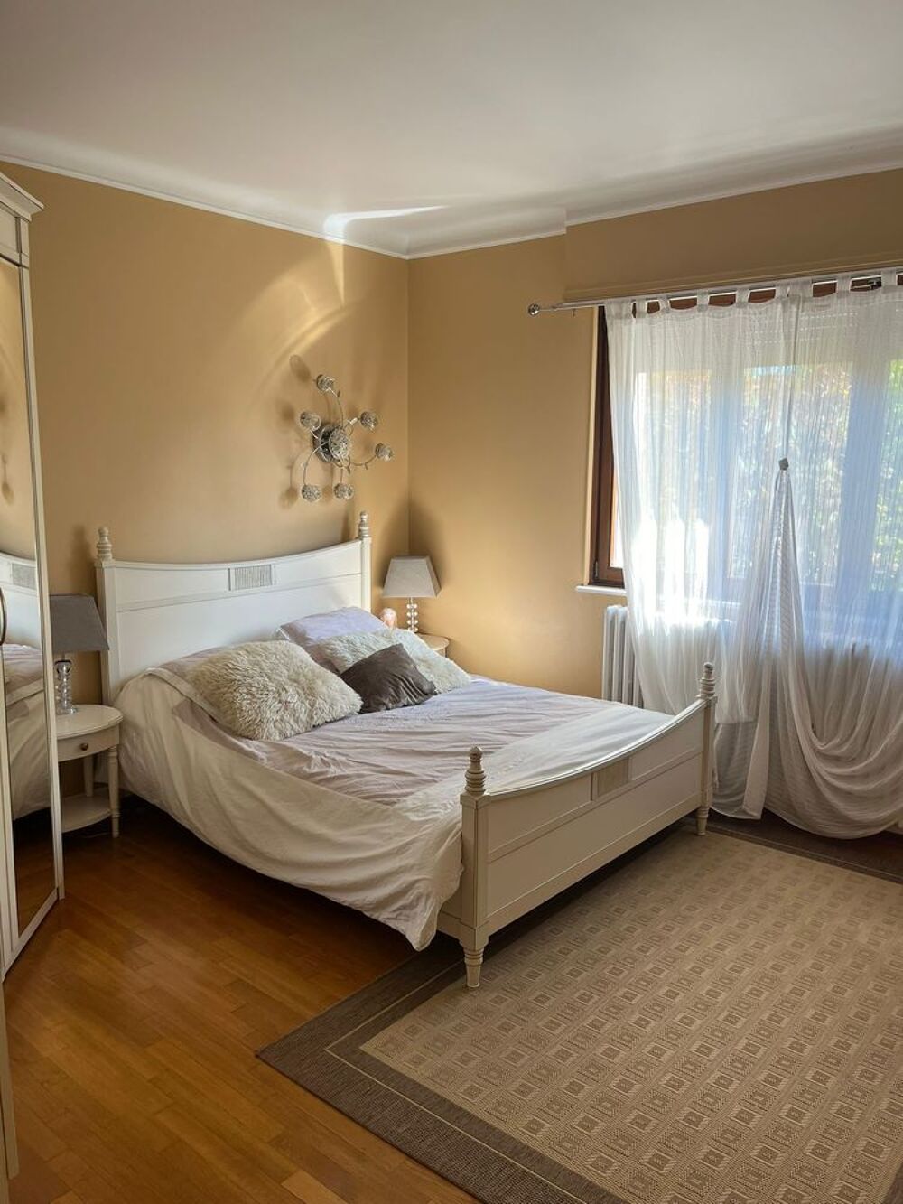 Chambre Meubles Celio blanche, lit + dressing, TBE Meubles