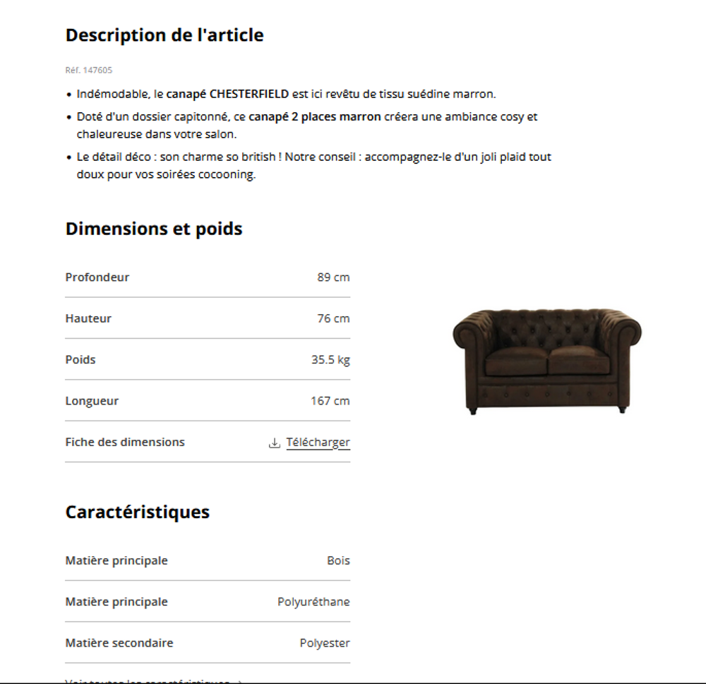 canape chesterfield Meubles