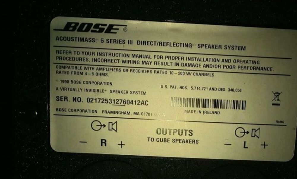Speaker bose acoustimass 5 serie 3 Audio et hifi