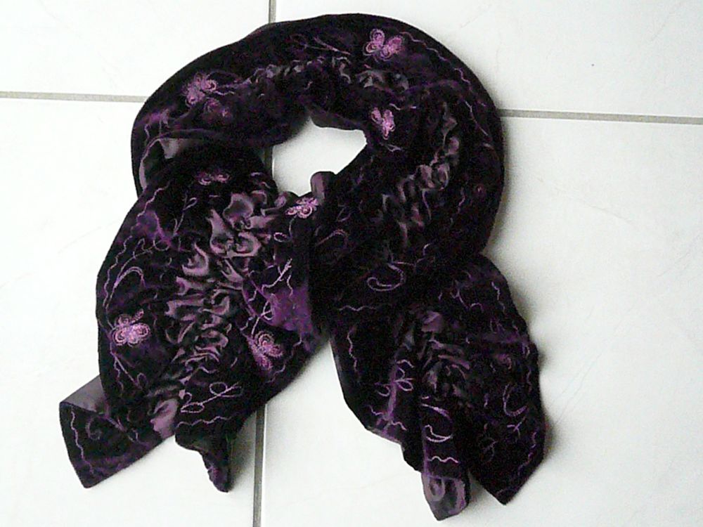 Foulard en velours et satin Maroquinerie