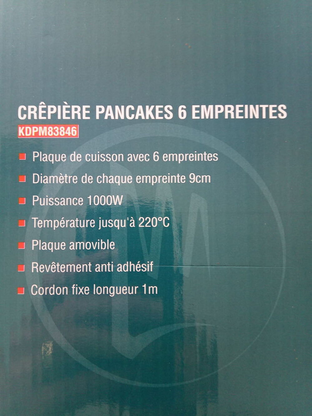 Appareil cr&ecirc;pi&egrave;re pancakes neuf Electroménager