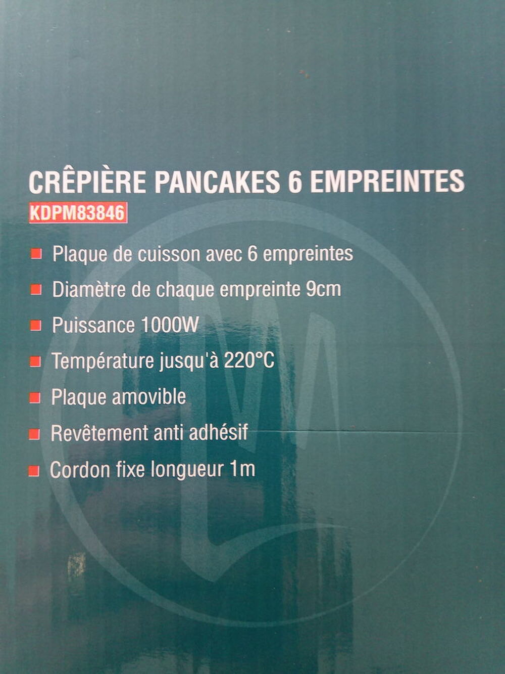 Appareil cr&ecirc;pi&egrave;re pancakes neuf Electromnager