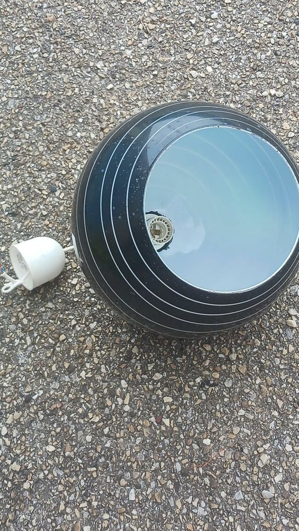LUSTRE SUSPENSION BOULE NOIRE DESIGN &agrave; 15€ Décoration