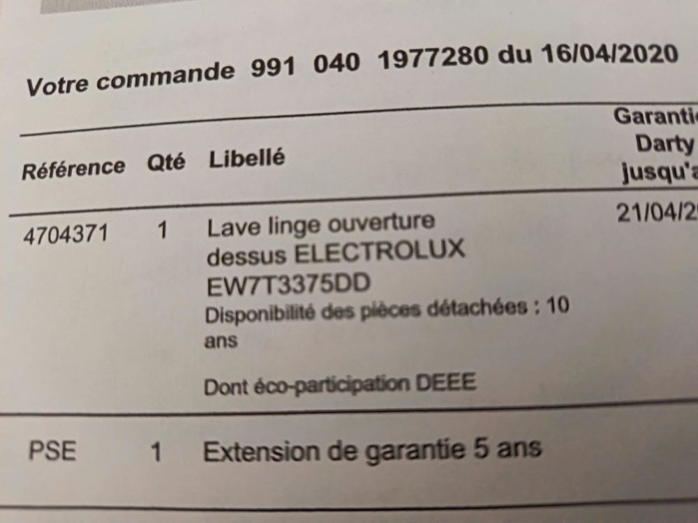 TRES URGENTLAVE LINGE ELECTROLUX Perfect Care 700 Electroménager