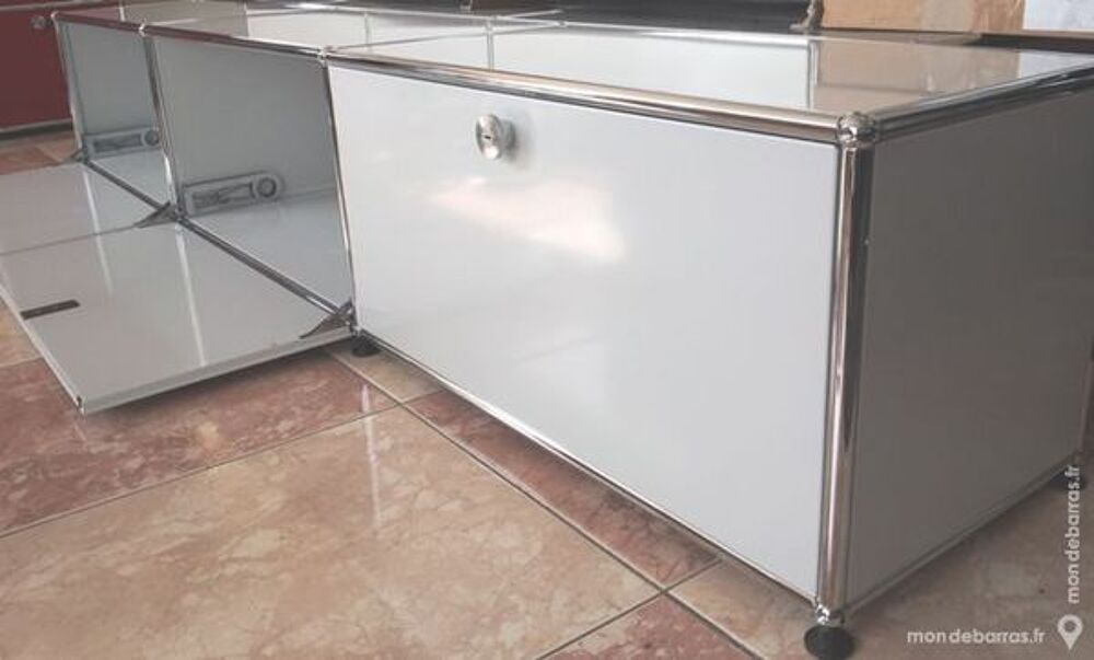 caisson &agrave; tv/hifi ou autre usm haller gris clair Meubles