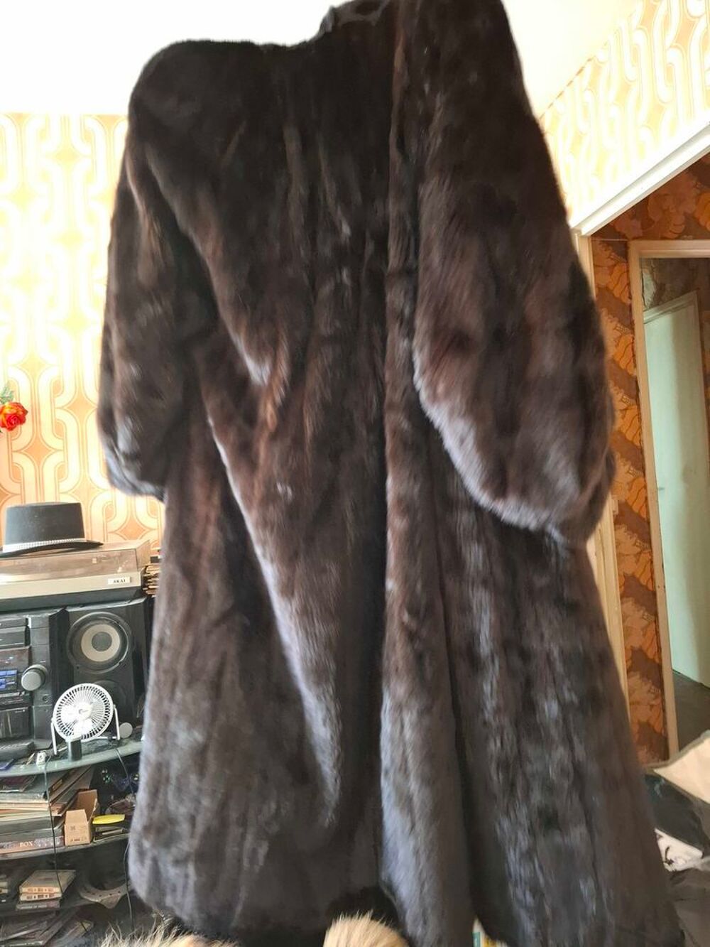 Manteau en vison marron 