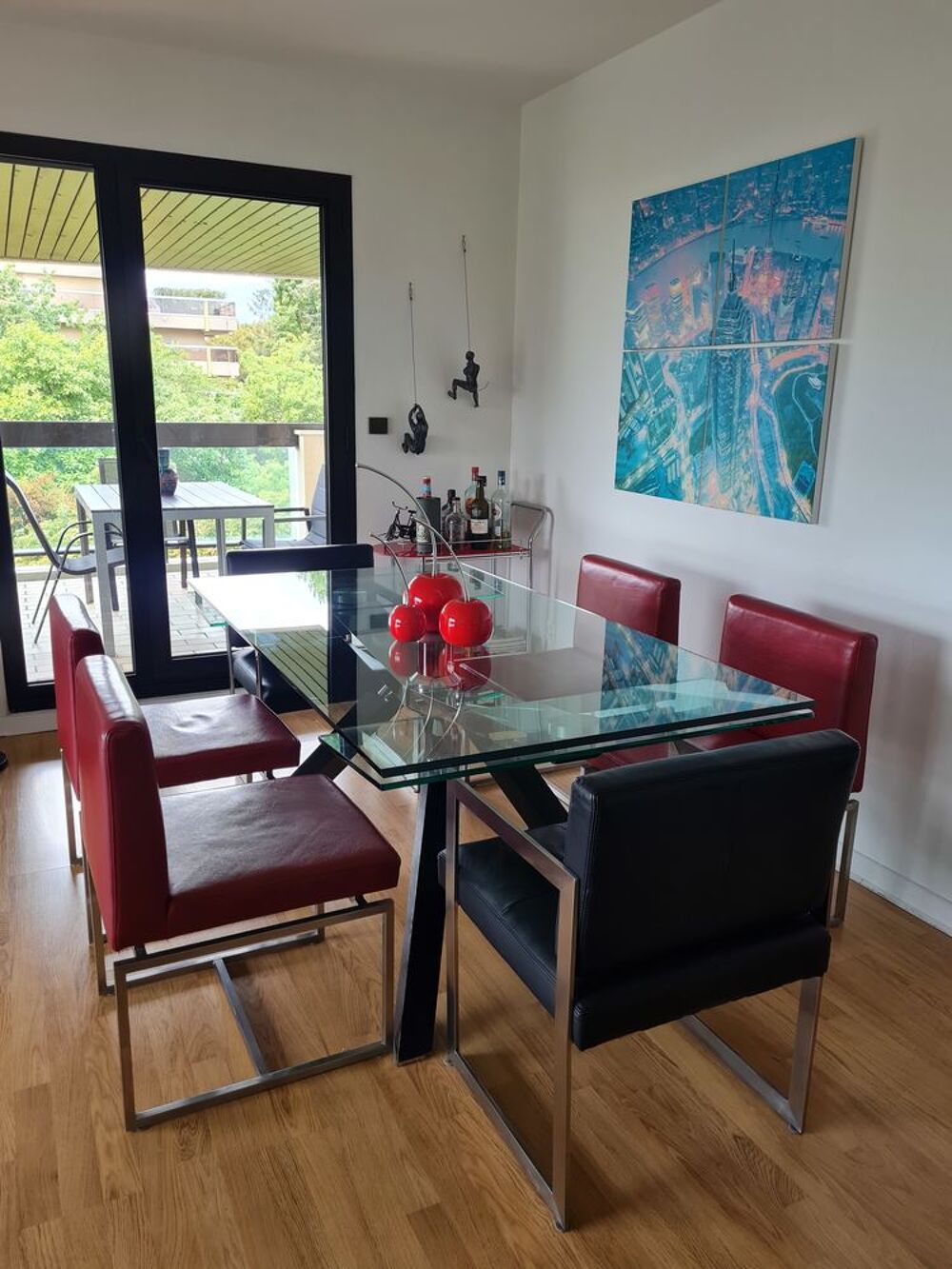 Salle &agrave; manger extensible avec 6 chaises Meubles