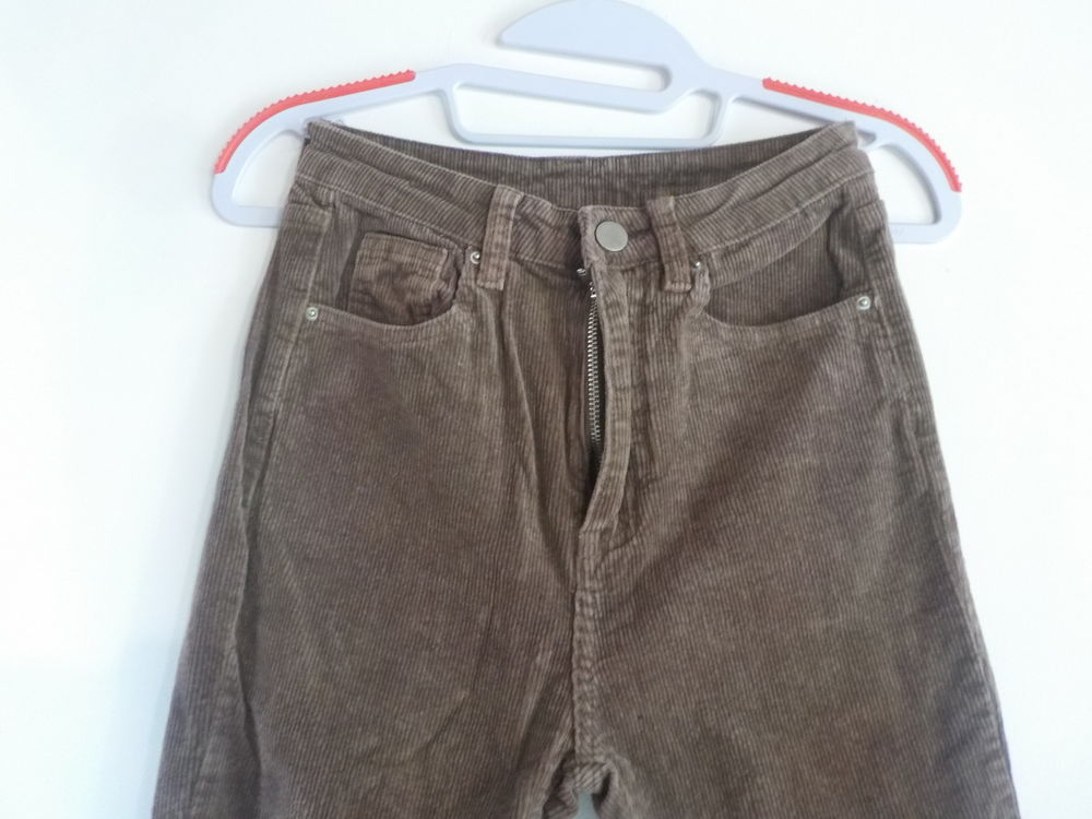 PANTALON GENRE VELOURS MARRON SHEIN TAILLE XS Vtements