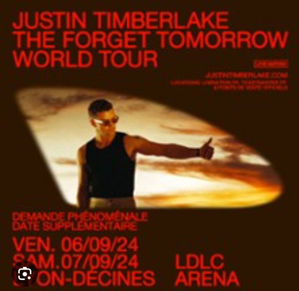 Concert Justin Timberlake Billetterie