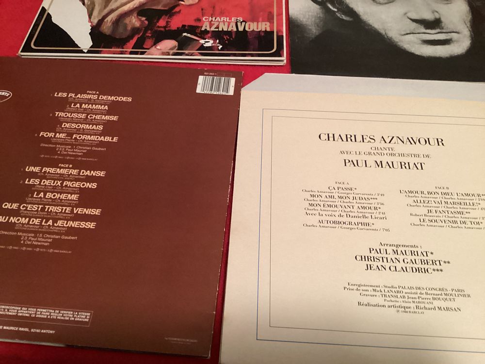 Lot de 4 vinyles charles AZNAVOUR CD et vinyles