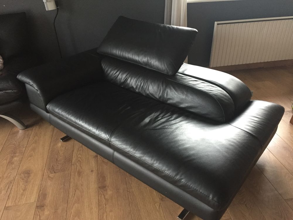 Meridienne cuir noir Meubles