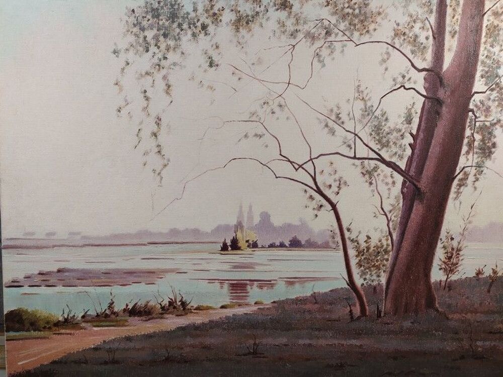 Tableau Tours La Loire Andr&eacute; Jacquet Peintre Tourangeau Décoration