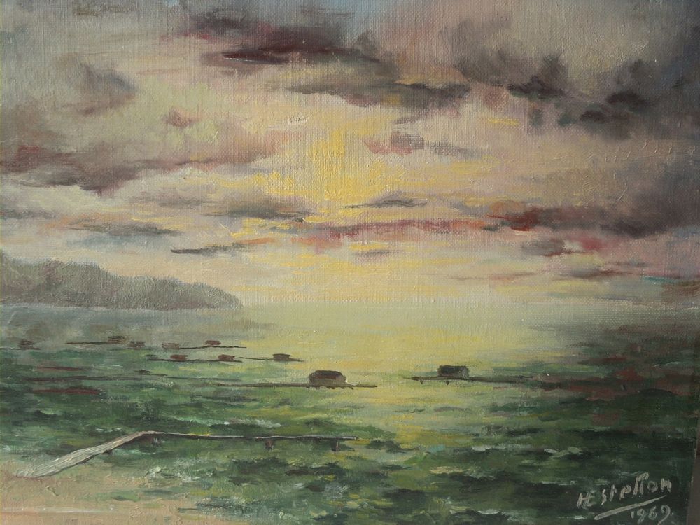 Tableau Marine Parc &agrave; Hu&icirc;tres la Ciotat Dcoration