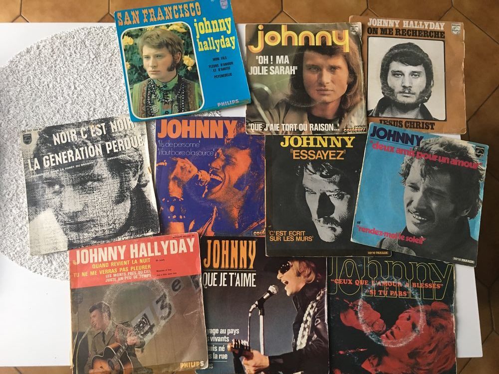 vente 45 tours JOHNNY CD et vinyles