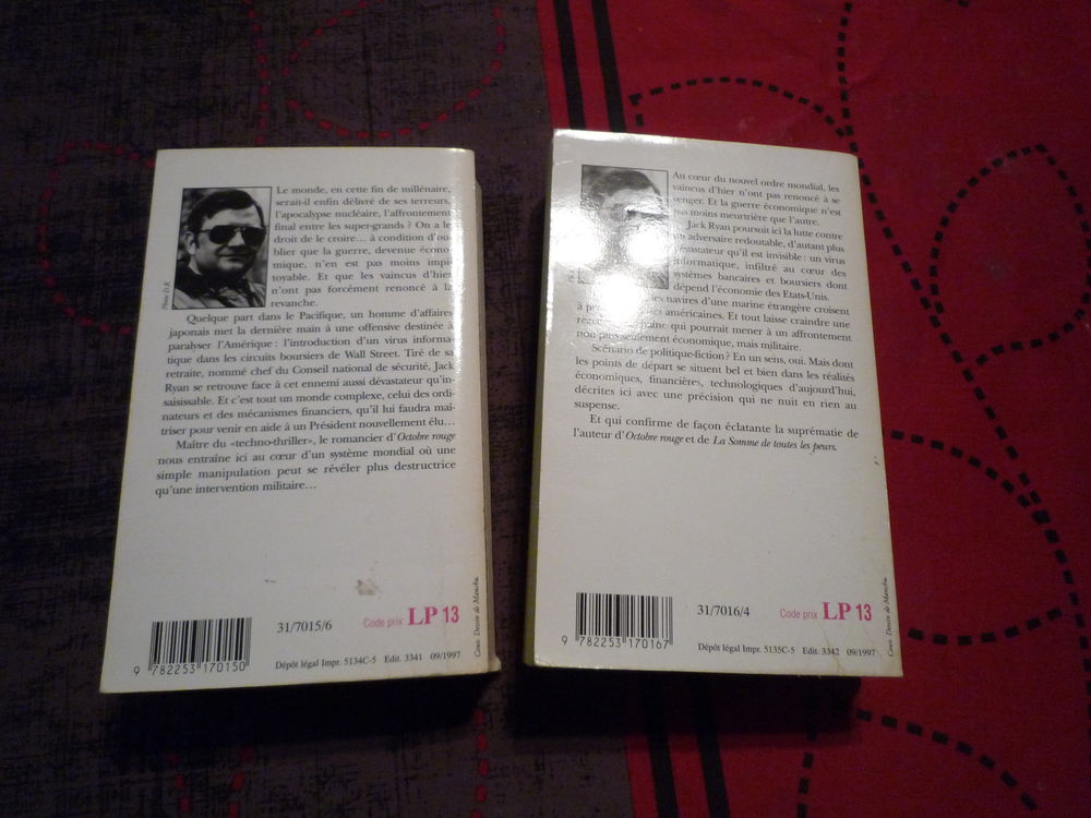 lot de 2 livres de Tom Clancy
dette d'honneur tome 1 et 2
Livres et BD
