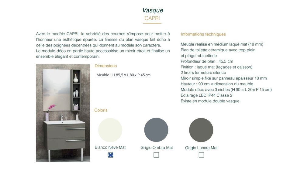 Mobilier salle de bain (meuble, miroir, &eacute;tag&egrave;re) - &eacute;tat neuf Meubles