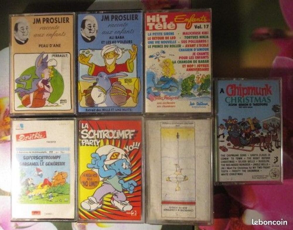 Cassettes audio pour enfants 
CD et vinyles