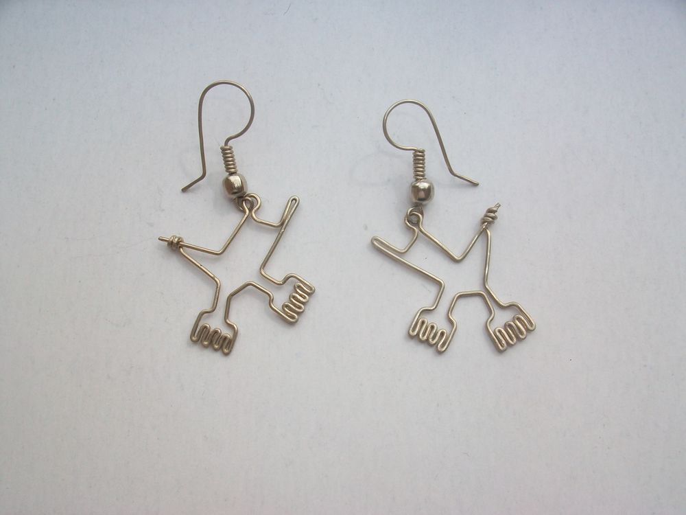 Boucles d'oreilles pendant main Nazca artisanales Bijoux et montres