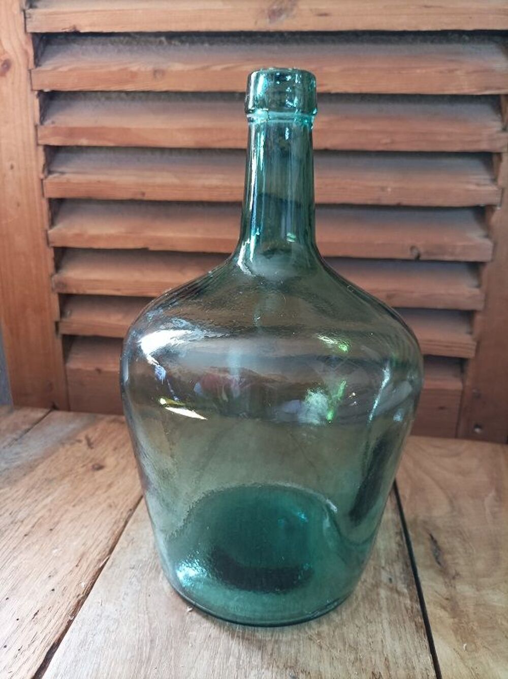 Dame jeanne Touque Bonbonne Bouteille verre bleu bleut&eacute; dp 0 Décoration