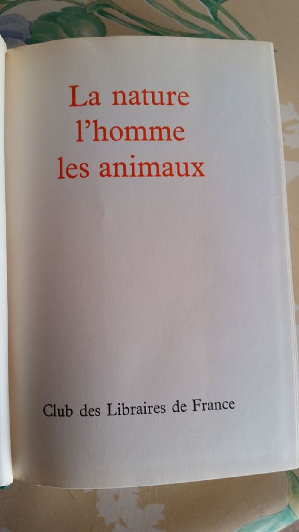 BUFFON La Nature L'Homme LES Animaux Livres et BD
