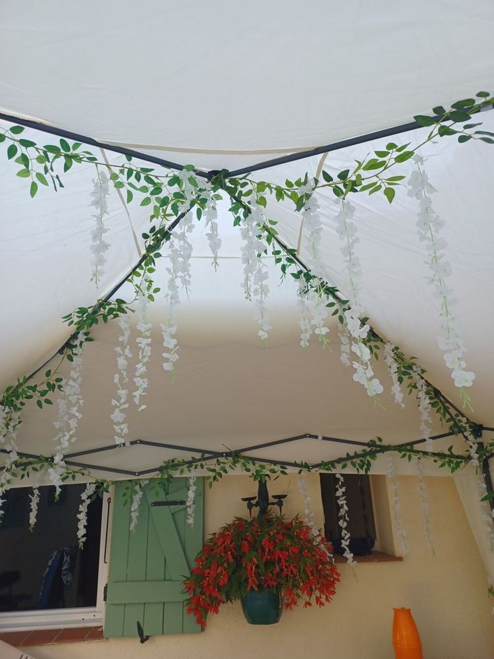 Guirlande fleurs blanches artificielles Décoration