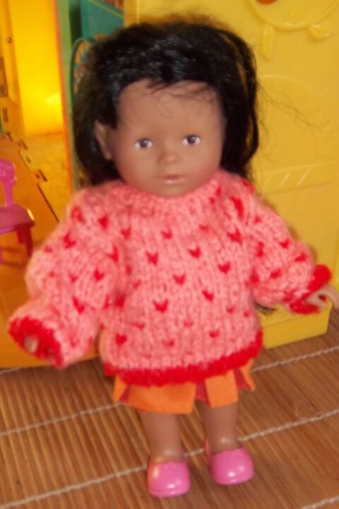 Joli pull tricot� petite poup�e 20 cm 2 Colombier-Fontaine (25)
