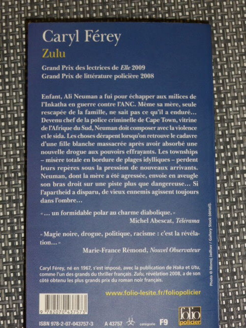 Zulu Caryl F&eacute;rey Livres et BD
